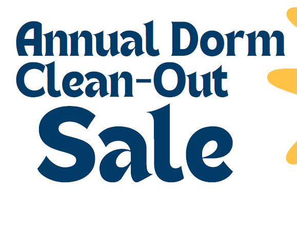 Annual Dorm Clean-Out Sale Logo